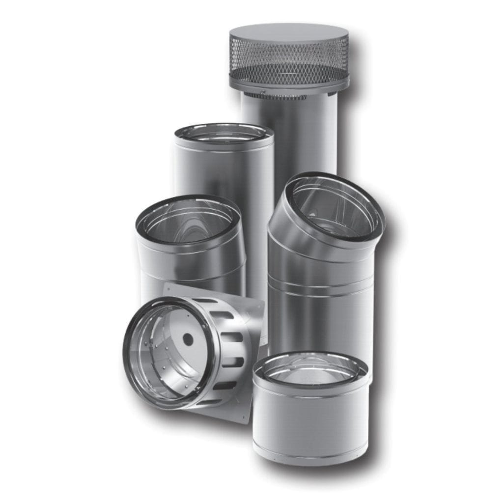 24 Foot Metal Chimney Package for MFP33, MFP39, MFP44 and Custom Unit Fireplace by DuraVent